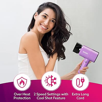 AGARO HD-1211 Hair Dryer 1100 Watts, 2 Heat Speed and Cool Mode