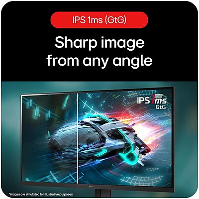 LG UltraGear™, 27 Inch, Full HD IPS Gaming Monitor, 180Hz, 1ms (GtG), HDR10, AMD FreeSync, 27GS65F-B LG UltraGear™, 27 Inch, Full HD IPS Gaming Monitor, 180Hz, 1ms (GtG), HDR10, AMD FreeSync, 27GS65F-B