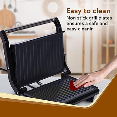 AGARO Deluxe 750 Watts Sandwich/Panini Maker With Non-Stick Grill Plates, 180° Flat Openable Plates AGARO Deluxe 750 Watts Sandwich/Panini Maker With Non-Stick Grill Plates, 180° Flat Openable Plates