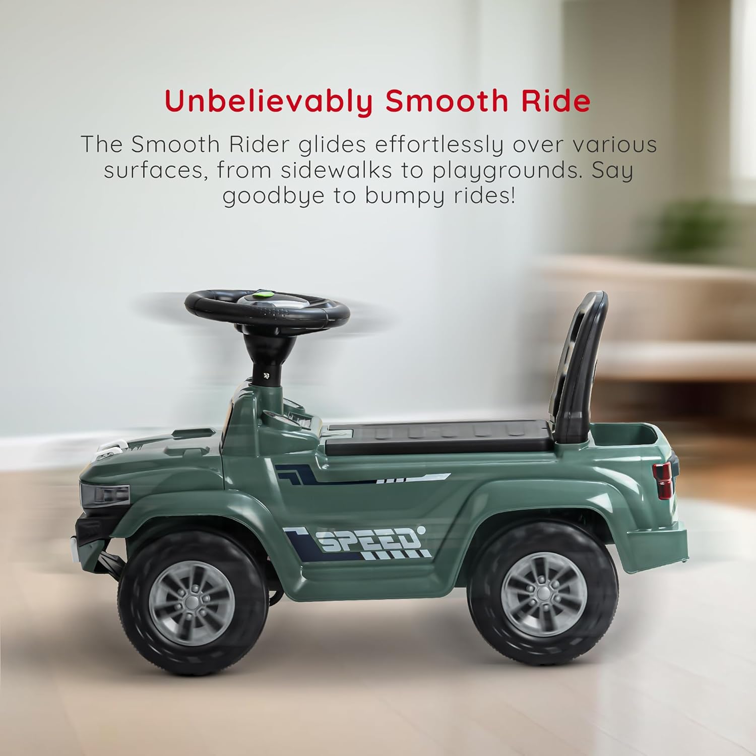 Baybee Push Ride on Baby Jeep for Kids Toys with LED Light & Storage Bin- Dark Green Baybee Push Ride on Baby Jeep for Kids Toys with LED Light & Storage Bin- Dark Green