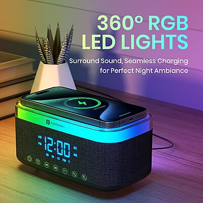 Portronics Trifusion 16W HD Sound Bluetooth Speaker with 15W Wireless Charging