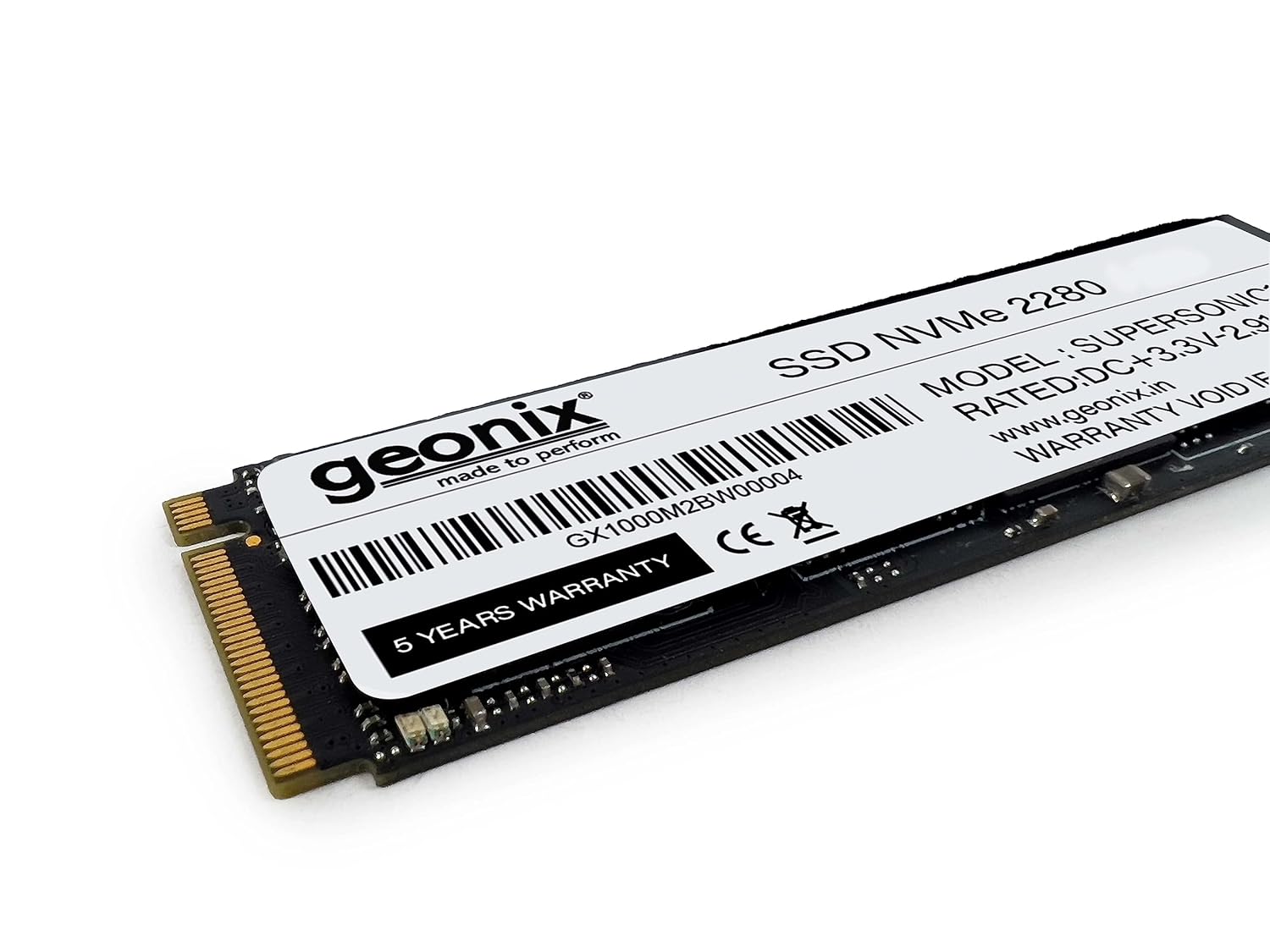 Geonix 1TB M.2 NVMe SSD, 2280, 6Gb/s, 2650/2000 Mbps, 5 Years Warranty, GXSSDN1TB
