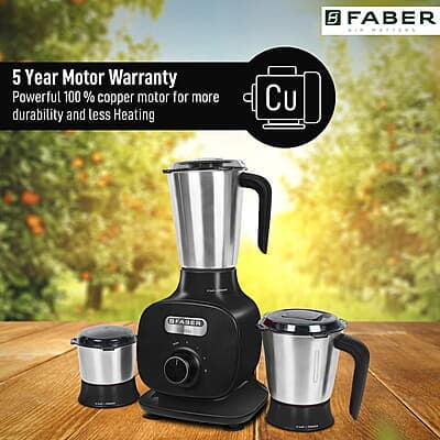 Faber FMG Candy 1000 3J 1000W Mixer Grinder with 3 Jars