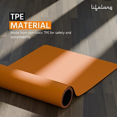 Lifelong Dual Color TPE Material Yoga Mat for Women & Men 6mm Anti-Slip Yoga Mat for Gym Workout Exercise Mat Lifelong Dual Color TPE Material Yoga Mat for Women & Men 6mm Anti-Slip Yoga Mat for Gym Workout Exercise Mat