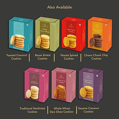 SMOOR Premium Grandma's Mango Khatai Cookies Crunchy & Sweet Gourmet Cookie Biscuits 150g