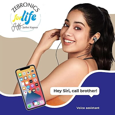 ZEBRONICS Zeb-Yoga 10 Wireless BT Earphone with Neckband Volume/Media Control Call Function Black