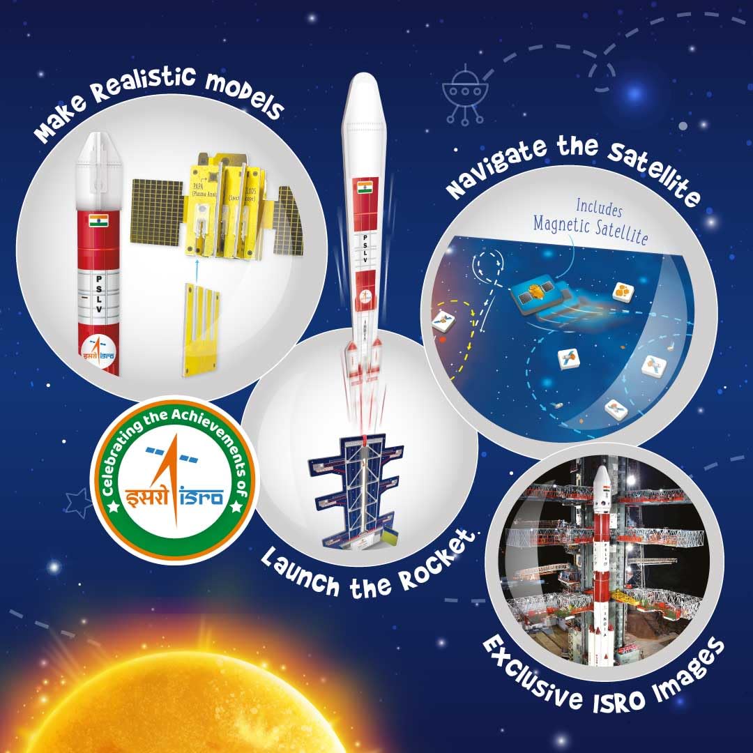 Mapology ISRO Space Toys: Mission Suryayaan Aditya L1 | Rocket Model & Satellite Mapology ISRO Space Toys: Mission Suryayaan Aditya L1 | Rocket Model & Satellite
