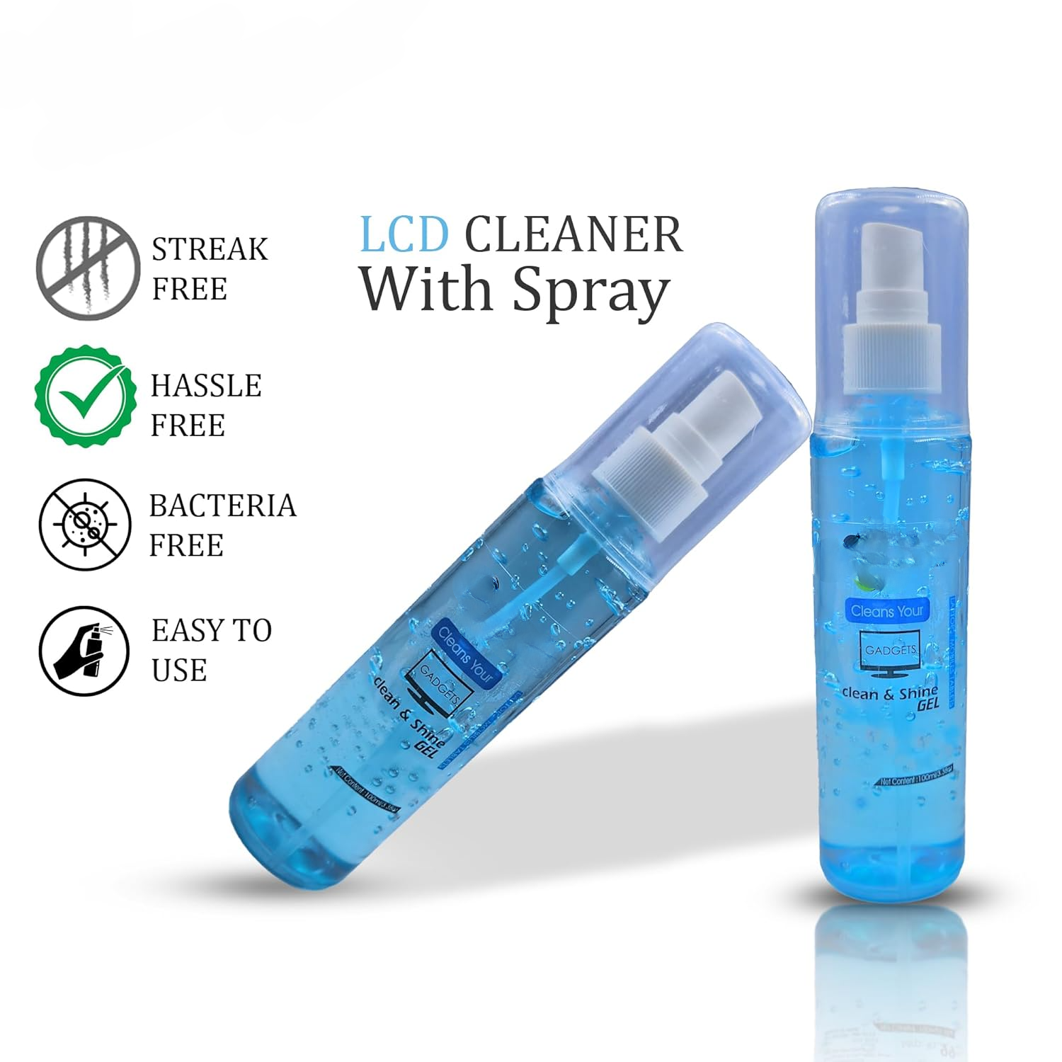 Screen Cleaner Fluid Gel (100ml) -for LCD & LED TV, Monitor, Mobile, Laptop, Tab, MacBook, Camera Lenses, Mica Sheets, Car Windows with Fiber Cloth