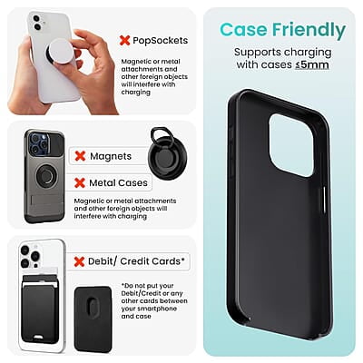 Ambrane 4 in 1 Wireless Charging 10000mAh Power Bank 22.5W Fast Charging, USB & Type C Output, Power Delivery, Quick Charge for iPhone, Android & Other Devices Aerosync Quad Ambrane 4 in 1 Wireless Charging 10000mAh Power Bank 22.5W Fast Charging, USB & Type C Output, Power Delivery, Quick Charge for iPhone, Android & Other Devices Aerosync Quad