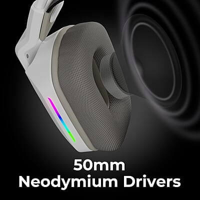 ZEBRONICS Havoc Premium Gaming Over Ear Headphone with Dolby Atmos Subscription, 50mm Neodymium Drivers, Extra Soft Ear Cushion, Suspension Headband,Braided Cable