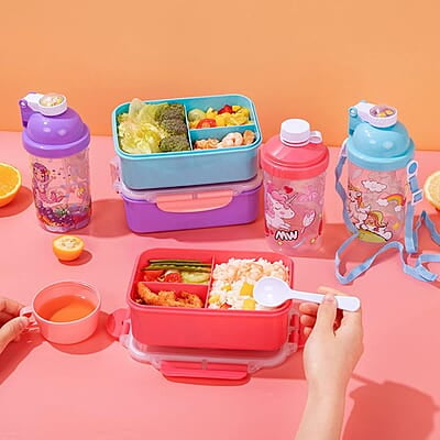1 Pc Lunch Box For Kids With Spoon 1 Pc Sipper Bottle Leak Proof Tiffin Box For Boys, Girls, School & Office, Microwave Safe (Food Grade Pp Plastic) 800 Milliliters - 800 Ml 1 Pc Lunch Box For Kids With Spoon 1 Pc Sipper Bottle Leak Proof Tiffin Box For Boys, Girls, School & Office, Microwave Safe (Food Grade Pp Plastic) 800 Milliliters - 800 Ml