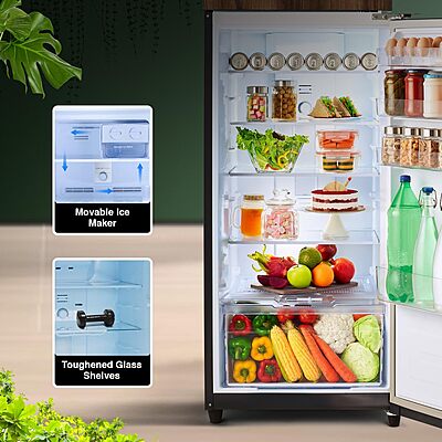 Godrej 272 L 2 Star Wood Finish, 30 Days Farm Freshness, Frost Free Inverter Double Door Refrigerator