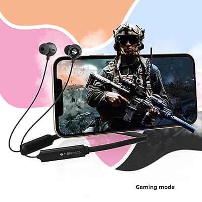 ZEBRONICS Zeb-Yoga 10 Wireless BT Earphone with Neckband Volume/Media Control Call Function Black