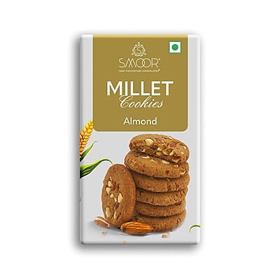 SMOOR Premium Almond Millet Cookies Crunchy & Sweet Gourmet Cookie Biscuits 150g