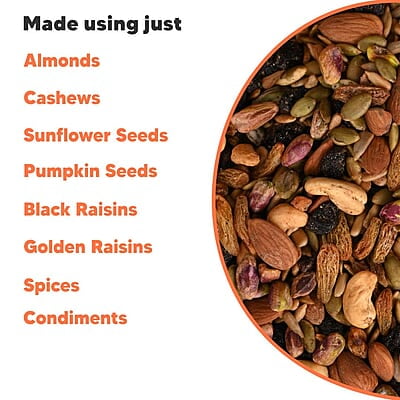 EAT BETTER CO - Premium Nut Mix - Roasted - Pistachios Cashews, Almonds, Golden & Black Raisins | Mixed Nuts & Dry Fruits | 200 gm value pack (Nuts & Seeds - Trail Mix 200 grams)