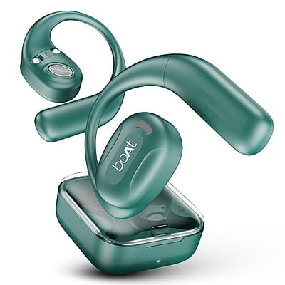 boAt Newly Launched Airdopes Progear Open Ear Ear Buds W/Air Conduction Technology, 4 Mics W/Ai-Enx, 100Hrs Playback, 15Mm Drivers, Secure Fit,Beast Mode W/ 40Ms Latency,ASAP Charge