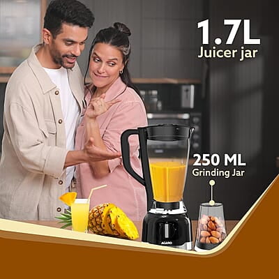 AGARO Grand Food Processor, Multi-functional Chopper, Grinder, Slicer, Shredder, Blender, 1000W, Mincing, Dicing, Shredding, Kneading, SS Blade, Black