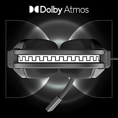 ZEBRONICS Havoc Premium Gaming Over Ear Headphone with Dolby Atmos Subscription, 50mm Neodymium Drivers, Extra Soft Ear Cushion, Suspension Headband,Braided Cable
