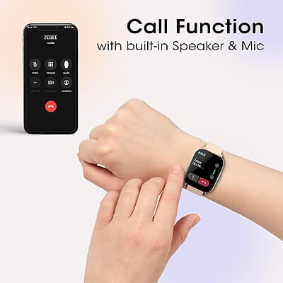 Zebronics ZEB-FIT7220CH Smart Fitness Watch with Call Function via Built-in Speaker & Mic