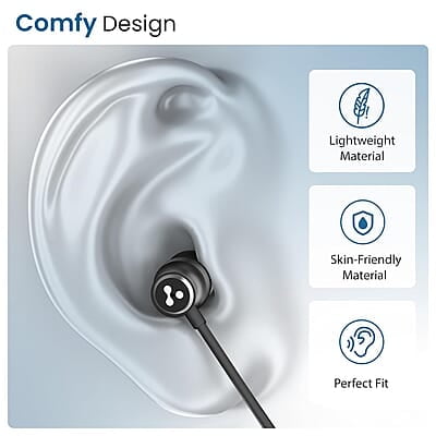 Ambrane Type-C Wired Earphones, 10Mm Bass Drivers, Inline Controls for Type C Smartphones, Iphone 15 & Laptop, 1.2M Braided Anti Tangle Wire with Mic for Clear Calling Stringz 03