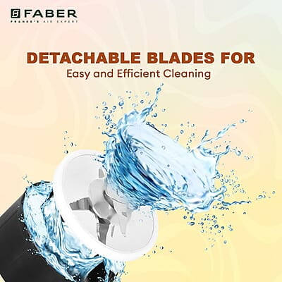 Faber Sportz Blender FSB 3-in-1 Nutrifit Nero Mixer Grinder Blender 400W 100% Copper Motor