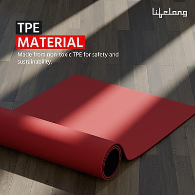 Lifelong Dual Color TPE Material Yoga Mat for Women & Men 6mm Anti-Slip Yoga Mat for Gym Workout Exercise Mat Lifelong Dual Color TPE Material Yoga Mat for Women & Men 6mm Anti-Slip Yoga Mat for Gym Workout Exercise Mat