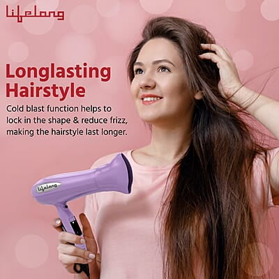 Lifelong Hair Dryer Hair Dryer For Women & Men, 2100 Watts 2 Speed and 2 Temprature Setting