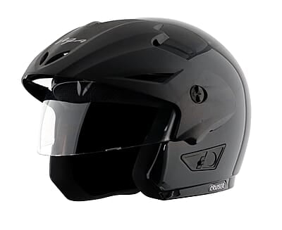 Vega Cruiser ISI Certified Matt Finish Lightweight & Compact with Peak Open Face Helmet for Men and Women with Clear Visor
