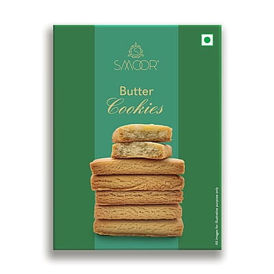 SMOOR Premium Butter Cookies Crunchy & Sweet Gourmet Cookie Biscuits  200g