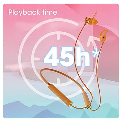 ZEBRONICS Yoga 9 with 45 Hours Backup, Bluetooth v5.2 Wireless Neckband, ENC Calling, Gaming Mode (Upto 50ms), Voice Assistant, Dual Pairing, Splash Proof and Type C