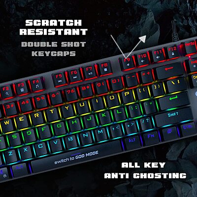 Cosmic Byte Pandora TKL Mechanical Keyboard CB-GK-26-Blue Cosmic Byte Pandora TKL Mechanical Keyboard CB-GK-26-Blue