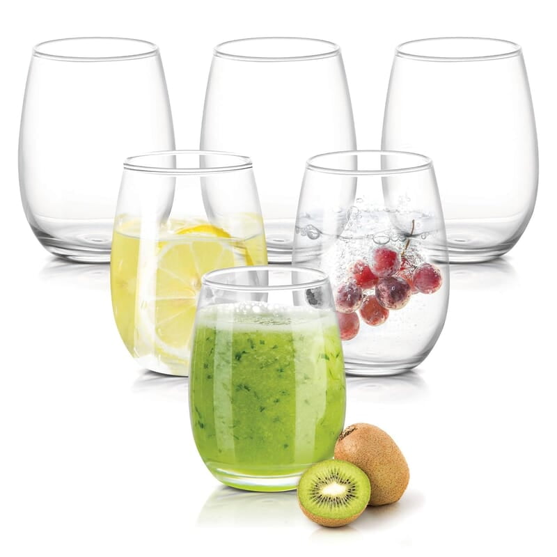Treo by Milton Sphero Juice Tumbler, 6 Pieces Set, 270 ml Each, Transparent