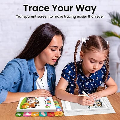 Portronics Ruffpad One Transparent Multicolor LCD Writing Pad with 8.5 inch Writing Area, India's first notepad to save and share your child's first creatives via Ruffpad app on your Smartphone