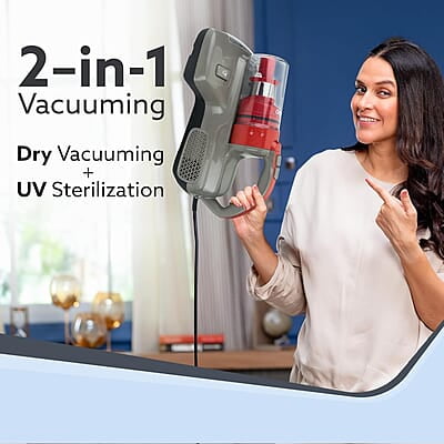 AGARO Grand Bed Vacuum Cleaner, Cyclonic Technology for Dust Collection 12kPa Suction Power