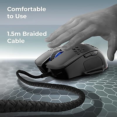 ZEBRONICS Crosshair Premium Gaming RGB USB Mouse with Up to 7200 Dpi, Included Custom Magnetic Side Plates, High Accuracy,Gaming Grade Sensor,Advanced Windows Software,Light Weight Mouse