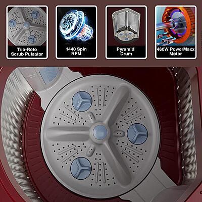 Godrej 10.5 Kg 5 Star Semi-Automatic Top Load Washing Machine With Toughened Glass Lid Godrej 10.5 Kg 5 Star Semi-Automatic Top Load Washing Machine With Toughened Glass Lid