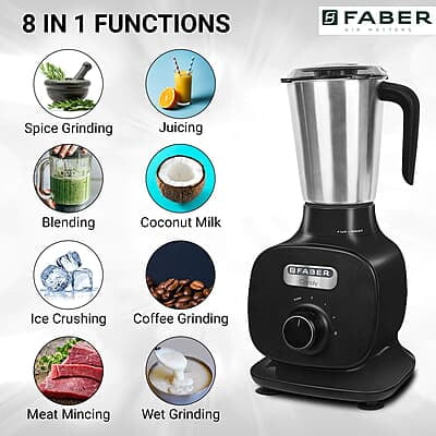 Faber FMG Candy 1000 3J 1000W Mixer Grinder with 3 Jars