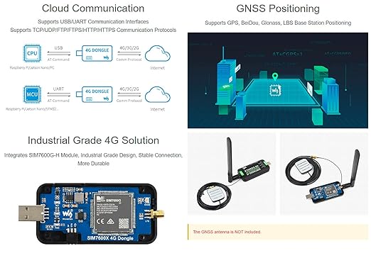SIM7600G-H 4G DONGLE, GNSS Positioning, Global Band Support