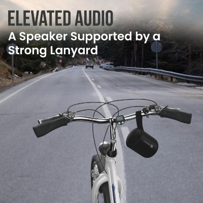 Portronics Soundpot 20W Wireless Bluetooth Portable Speaker with 360° immersive Sound, Upto 6 Hours Playtime, in Built Mic, TWS Mode, Easy Control, Strong Lanyard, Type C Fast Charging(Black) Portronics Soundpot 20W Wireless Bluetooth Portable Speaker with 360° immersive Sound, Upto 6 Hours Playtime, in Built Mic, TWS Mode, Easy Control, Strong Lanyard, Type C Fast Charging(Black)