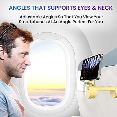 Portronics Mobot Clip Mobile Holder with 360° Adjustable Angles, Light Weight, Pocket Friendly, Mobile Stand for Table