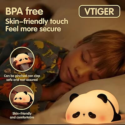 Panda Night Light, LED Squishy Cute Lamp, Night Light for Kids, Silicone Panda Light, Dimmable Girls Baby Bedroom Nightlight, Rechargeable Touch Lamp Panda Night Light, LED Squishy Cute Lamp, Night Light for Kids, Silicone Panda Light, Dimmable Girls Baby Bedroom Nightlight, Rechargeable Touch Lamp