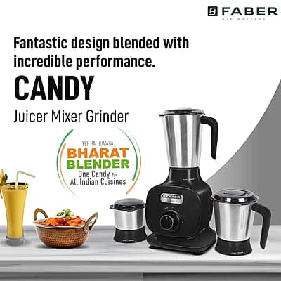Faber FMG Candy 1000 3J 1000W Mixer Grinder with 3 Jars