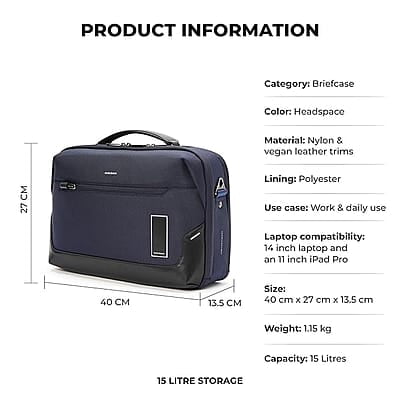 MOKOBARA Bento Nylon Laptop Briefcase – Fits 14-Inch MacBook & Laptops | Durable Office Bag for Men | Professional Messenger Bag for Business, Work, & Travel MOKOBARA Bento Nylon Laptop Briefcase – Fits 14-Inch MacBook & Laptops | Durable Office Bag for Men | Professional Messenger Bag for Business, Work, & Travel