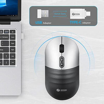 ZOOOK Jaguar Rechargable Wireless Mouse with Type C OTG ZOOOK Jaguar Rechargable Wireless Mouse with Type C OTG