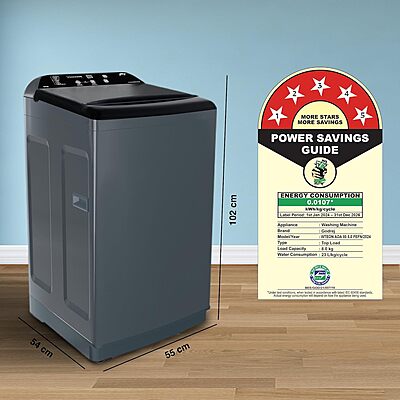 Godrej 8 Kg 5 Star Zero Pressure Technology With Steel Drum Fully-Automatic Top Load Washing Machine