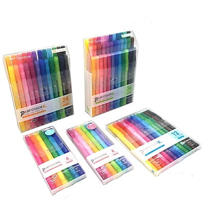 TOMBOW PLAY COLOR K TWIN TIP MARKERS, SET