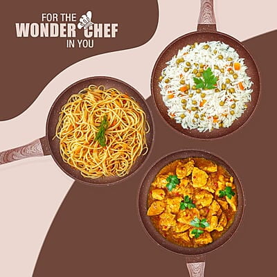 Wonderchef Duralife Die-cast 24 cm Fry Pan 5 Layer Healthy Duramax Non-Stick Coating 1.7 litres