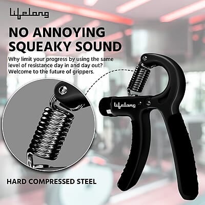 Lifelong Adjustable Hand Grip Strengthener, Hand Gripper for Men & Women for Gym Workout Lifelong Adjustable Hand Grip Strengthener, Hand Gripper for Men & Women for Gym Workout