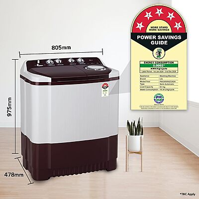 LG 8.5 kg 5 Star Semi-Automatic Top Load Washing Machine LG 8.5 kg 5 Star Semi-Automatic Top Load Washing Machine
