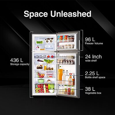 Godrej 436 L 2 Star With AI Tech, 95%+ Food Surface Disinfection With Nano Shield Technology